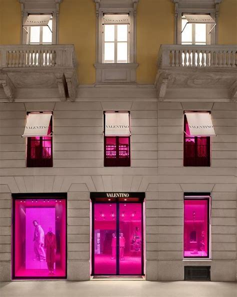 Valentino Pink Collection At Via Montenapoleone Boutique