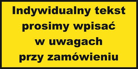 TWÓJ DOWOLNY NAPIS tabliczka personalizowana INDYWIDUALNY TEKST 60x30