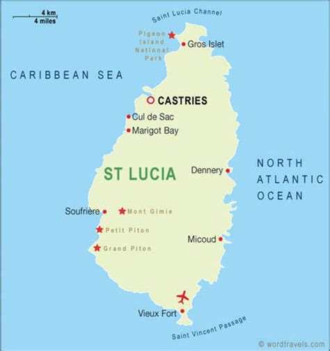 Saint Lucia Map