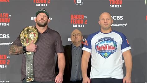 Ryan Bader Fedor Emelianenko Bellator Press Conference Mma Junkie