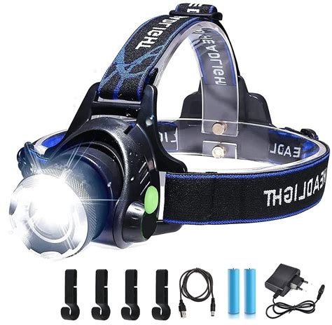 LED Headlamp With All Perspectives Induction Lightweight Head Lights