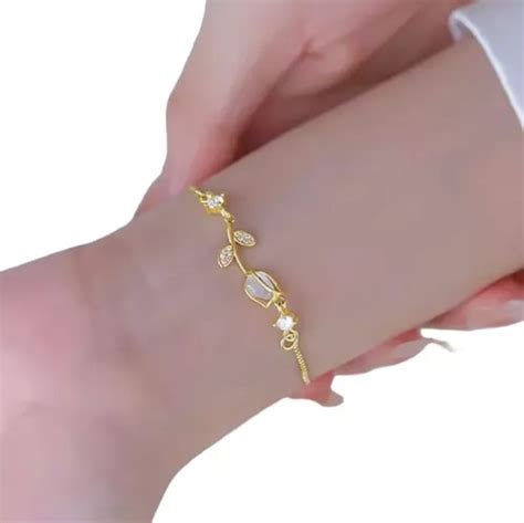 Pulsera Para Dama Hermoso Tulipán Sofisticado Y Elegante Meses sin