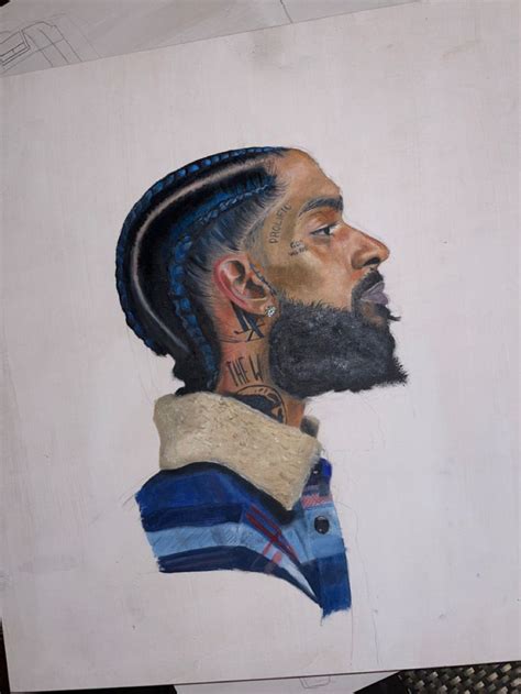 Nipsey Hussle Painting Realistic Portrait Painting Instagram