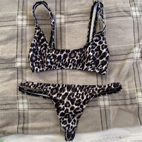 ASOS Thong Bikini Size 6 Top Size 10 Bottom Worn Depop