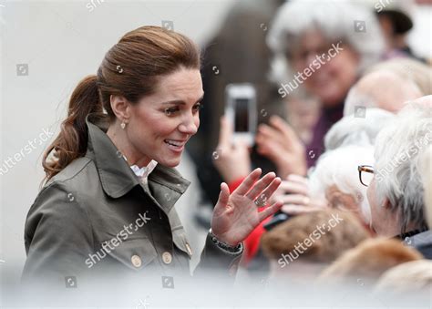 Britains Catherine Duchess Cambridge Meets Members Editorial Stock