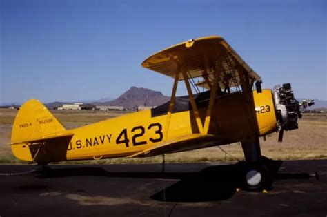 Original Mm Colour Slide Of Boeing Stearman Pt Kaydet N