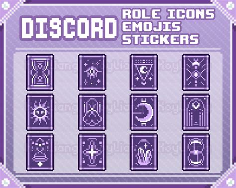 Tarot Role Icons For Discord Server In Retro Pixel Art Style Etsy