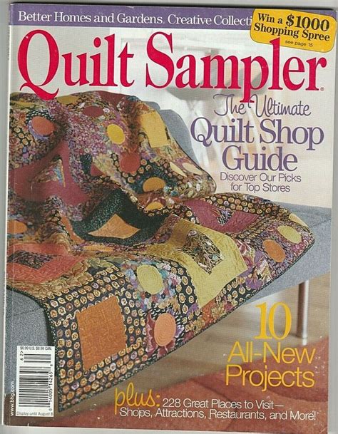 Better Homes And Gardens Quilt Sampler Magazine Issue 62 Spring Summer