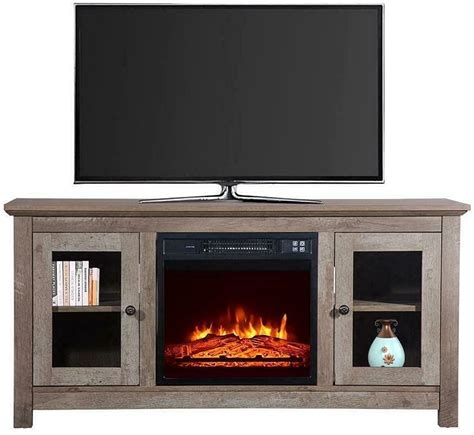 B09716XNMC 18" Electric Fireplace TV Stand Console Entertainment Centers 51" Media Storage Tv ...