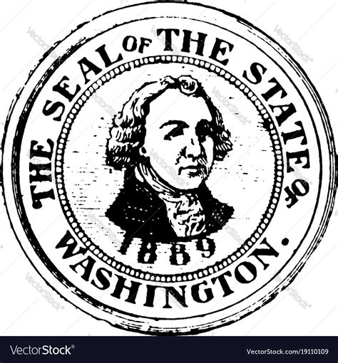 Seal Of The State Of Washington 1904 Royalty Free Vector