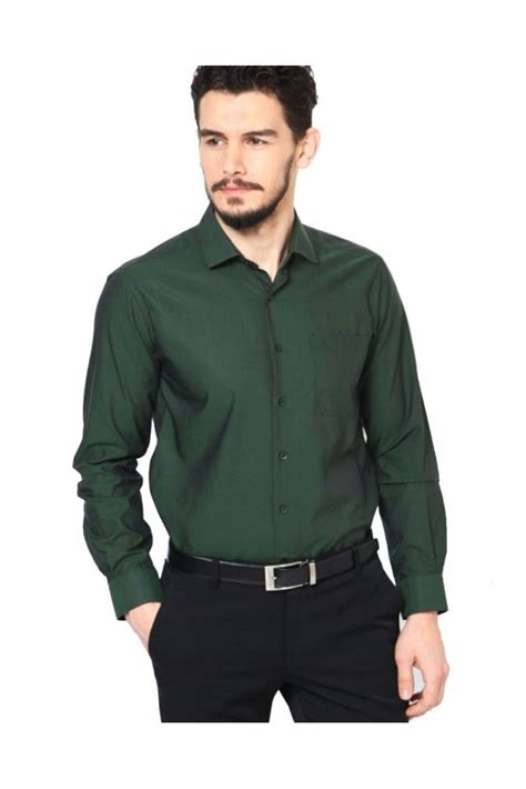 Wear This Dark Green Formal Shirt In Your Next Office Meeting