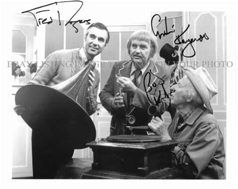 CAPTAIN KANGAROO CAST AUTOGRAPHED 8x10 RP PHOTO BOB KEESHAN AND FRED ROGERS