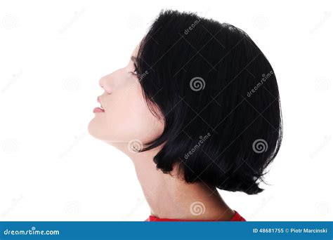 Woman Side Profile Looking Up