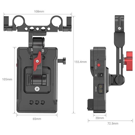 Plaque D Adaptation De Batterie SmallRig V Mount Version De Base Avec