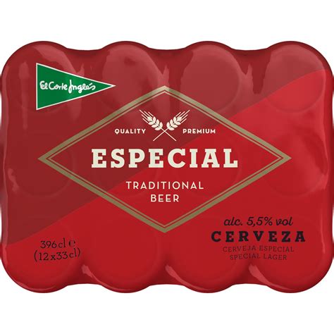 Cerveza Rubia Especial Tipo Lager Pack 12 Latas 33 Cl EL CORTE INGLES