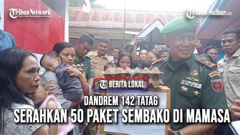 Tekan Laju Stunting Dandrem Tatag Serahkan Paket Sembako Di