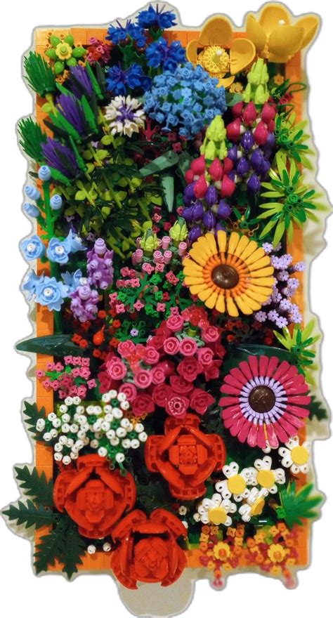 Lego Flower Wall Art In 2024 Lego Flower Lego Wall Art Flower Wall Art Diy