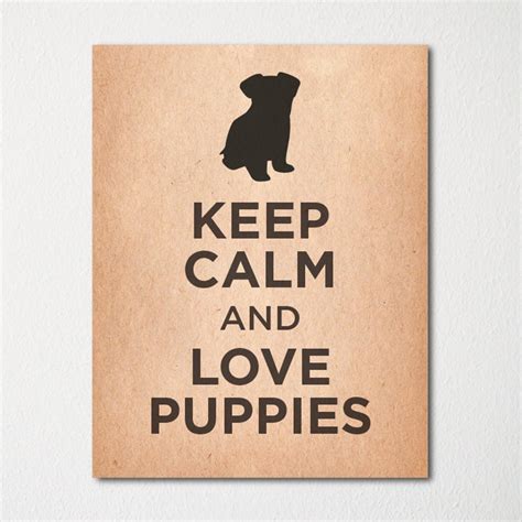 Keep Calm and Love Puppies Fine Art Print Choice of Color - Etsy