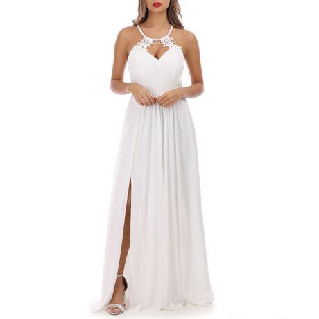 Robe Longue Blanche Fendue Beaut Et Mode