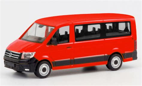 Coche Miniatura Volkswagen Crafter 1 87 Herpa Bus HD Rojo Coches