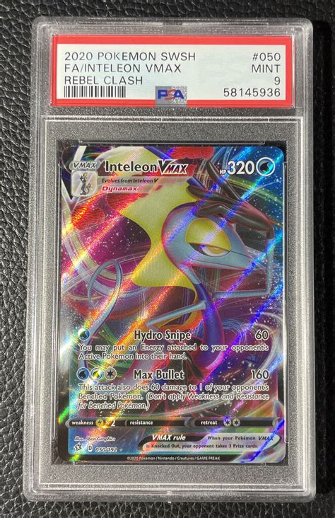 Mavin 2020 Pokemon Rebel Clash Full Art Fa Inteleon Vmax 050 Psa 9 Mint