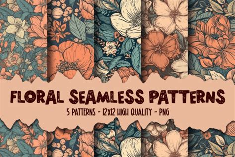 Retro Flowers Seamless Pattern Graphic By Cherishic Creative Fabrica