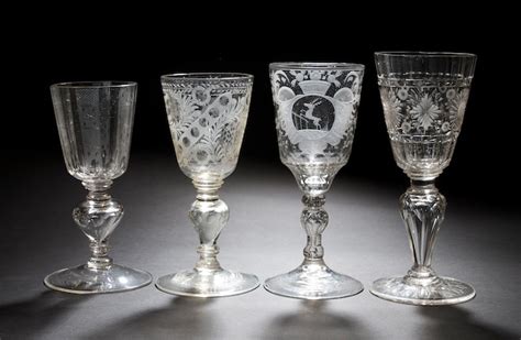 Bonhams Three Bohemian Goblets And A Silesian Goblet Circa 1740 60