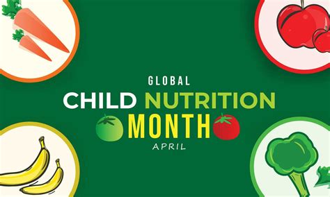 global child nutrition month background banner card poster