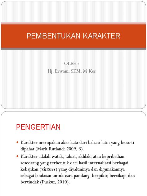 Proses Pembentukan Karakter Anak | PDF | Karier & Perkembangan ...