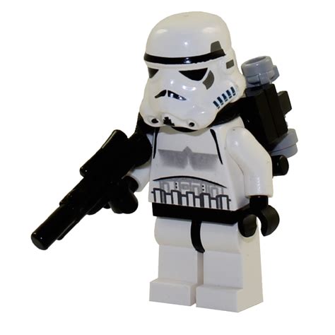 Lego Minifigure Star Wars Sandtrooper With Backpack And Rifle Black