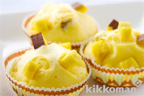 さつまいものカップケーキのレシピ・つくり方 キッコーマン ホームクッキング Recipe Recipes Desserts