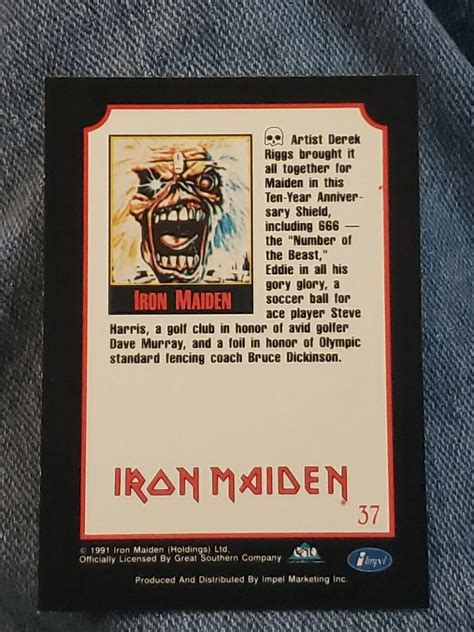 1991 Impel Mega Metal Iron Maiden First Ten Years Card 37 Album