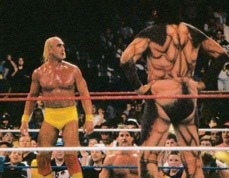 Hulk Face To Face With Giant Gonzalez Hulk Hogan Gonzalez Giants