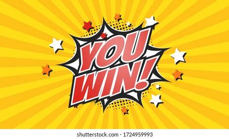 You Win Sign Pop Art Style Stock Vector Royalty Free 1502776163