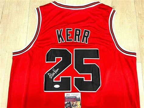 Steve Kerr Autographed Signed Hand Chicago Bulls Jersey Golden State