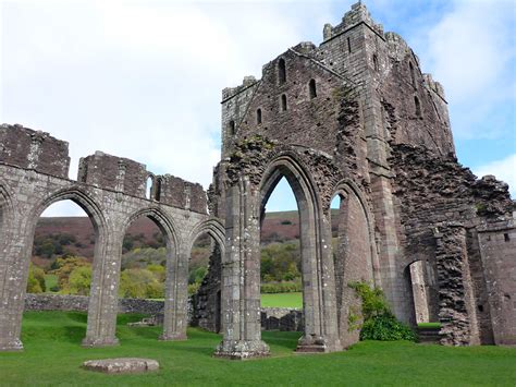 Photographs of Llanthony Priory, Monmouthshire, Wales: Nave and tower