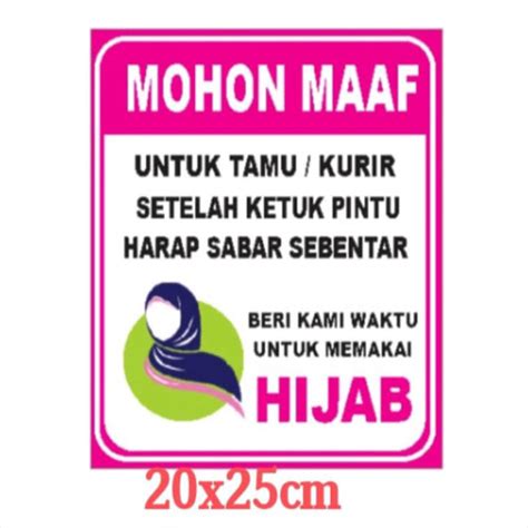 Jual STIKER MOHON MAAF UNTUK TAMU KURIR SETELAH KETUK PINTU HARAP SABAR