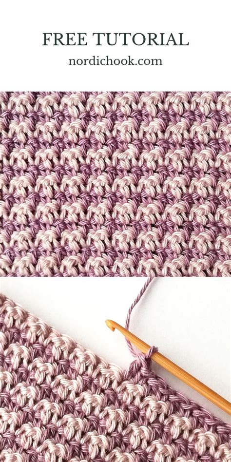 This Free Crochet Tutorial Shows How To Make The Houndstooth Stitch