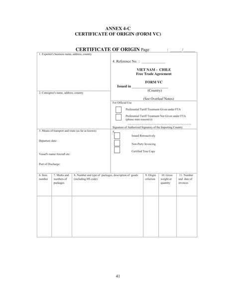 Free Printable Certificate Of Origin Templates Pdf Word Excel