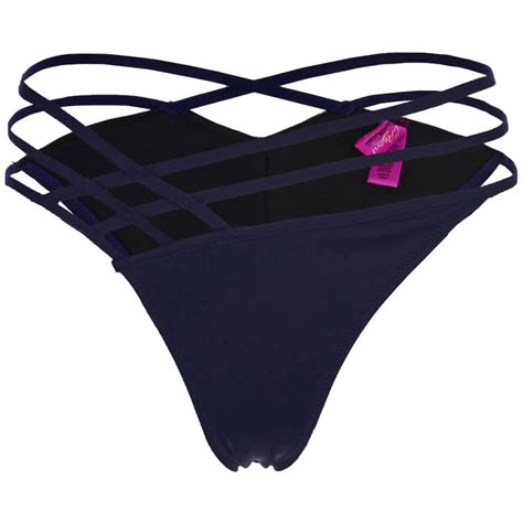 L Agent By Agent Provocateur Women S Melita Bikini Bottoms Navy Coggles