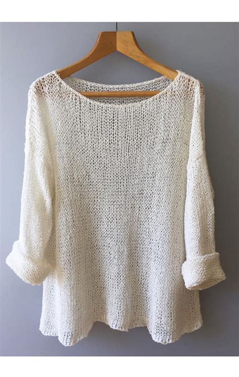 Oversize Linen Sweater Knit Linen Sweater Women Linen Sweater Boho Knit