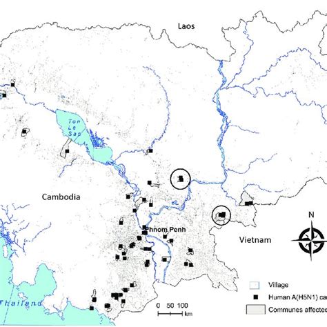 Figure. Geographic distribution of identified human cases in influenza ...