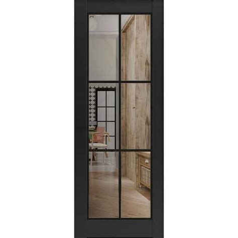 Sartodoors In X In Solid Wood Clear Glass Black Matte Interior