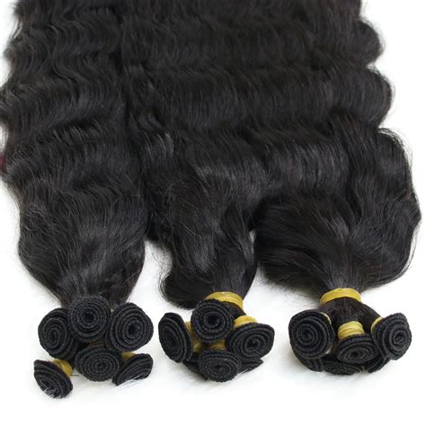 100 Raw Vietnamese Human Hair Extensions Natural Color 1 Handtied Weft