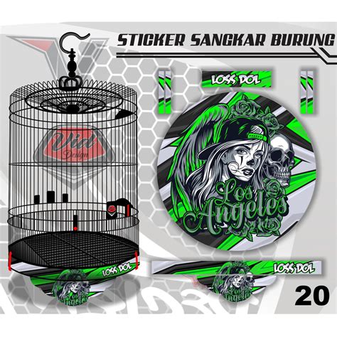 Jual Sticker Sangkar Burung Decal Tebok Murai Bulat Ebod Jaya No