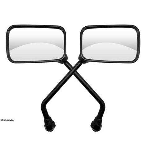 Par Espelho Retrovisor Preto Mini Twister Falcon Rosca Motos Honda