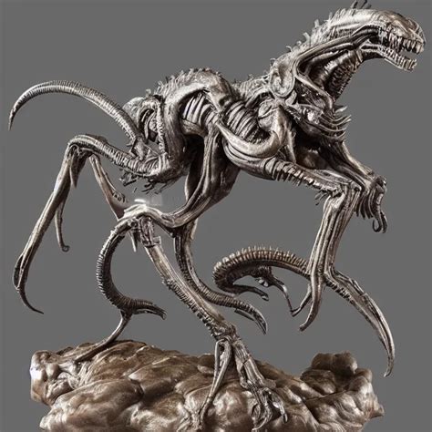 80mm Resin Detailed Miniature Of A Horse Xenomorph Stable Diffusion