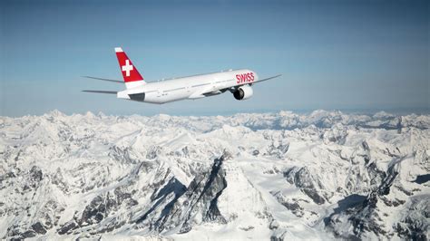 Swiss Boeing 777 Over The Alps Boeing 777 Boeing Alps