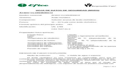 Msds Ácido Clorhídrico Agricolavilassaragricolavilassareurowintuweb