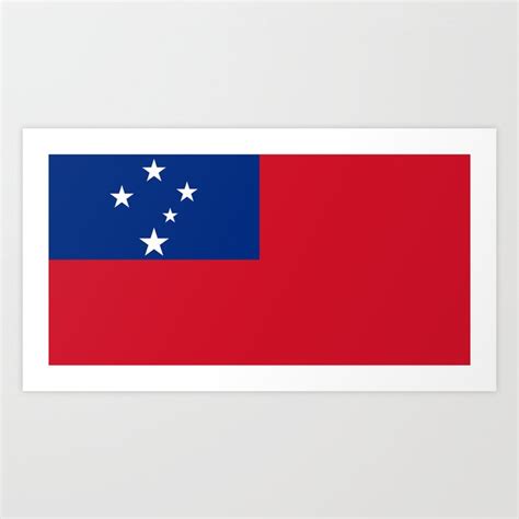 Samoan flag of Samoa Art Print by Sterling | Society6